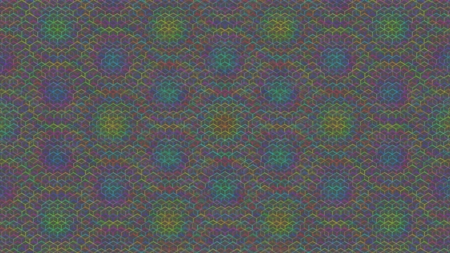 4K UHD 60fps Neon Hexagon Screensaver VJ Loop