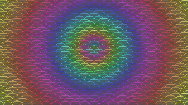 4K UHD 60fps Neon Hexagon Screensaver VJ Loop | Magenta Cyan Gold Pulsing