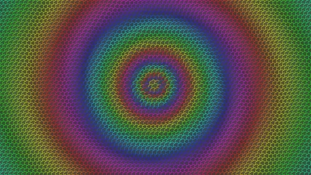 4k uhd 60fps Neon Hexagon Spiral Screensaver VJ Loop Colorful
