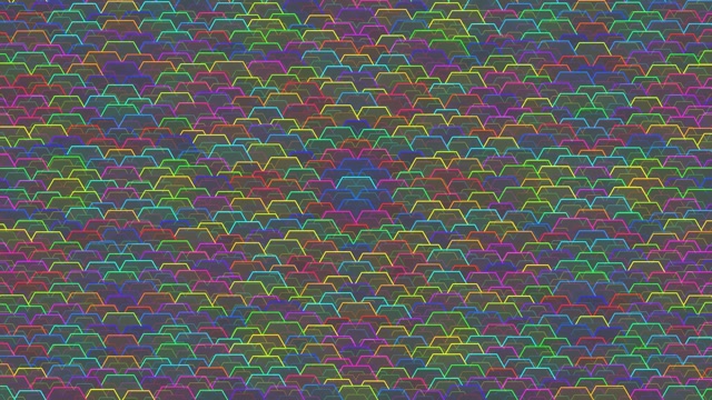 4K UHD 60fps Neon Hexagon Wave Screensaver VJ Loop