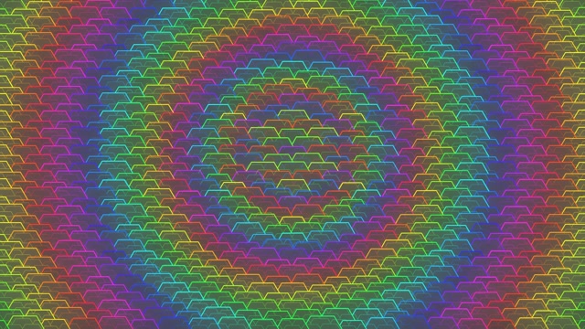 4K UHD 60FPS Neon Magenta Cyan Gold Hexagon Flow Screensaver VJ Loop