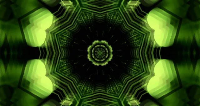 4K UHD 60FPS Neon Tunnel Screensaver PC - VJ Loop Green