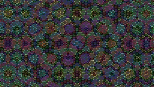 4K UHD 60fps Pulsing Magenta Cyan Hexagon Screensaver PC