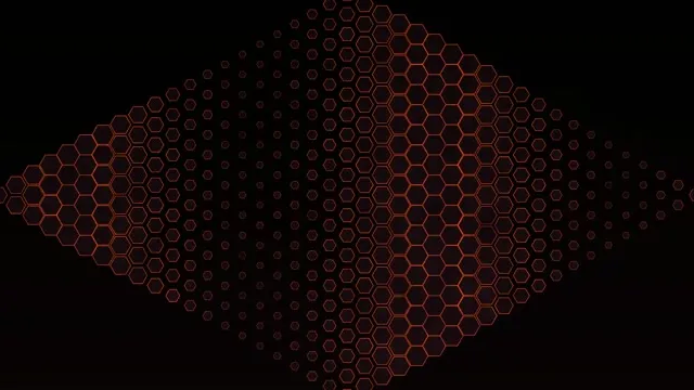 4K UHD 60fps Red Hexagon Pulsing Screensaver VJ Loop