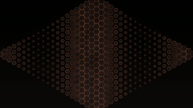 4K UHD 60fps Screensaver - Copper Hexagon VJ Loop Motion Background