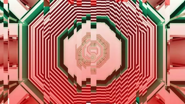 4k uhd 60fps screensaver neon tunnel pink geometric kaleidoscope vj loop