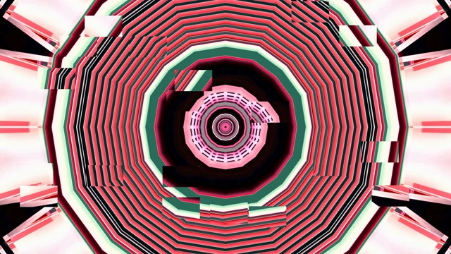 4k uhd 60fps screensaver neon tunnel pink octagon vj loop