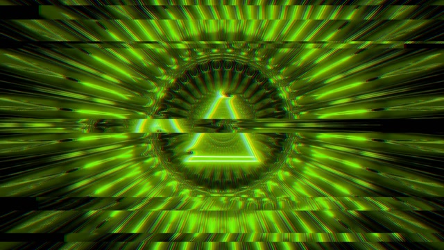 4k uhd 60fps screensaver neon tunnel vj loop green geometric