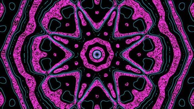 4k uhd 60fps screensaver neon tunnel vj loop magenta cyan kaleidoscope