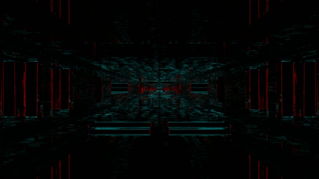 4k uhd 60fps screensaver neon tunnel vj loop red cyan