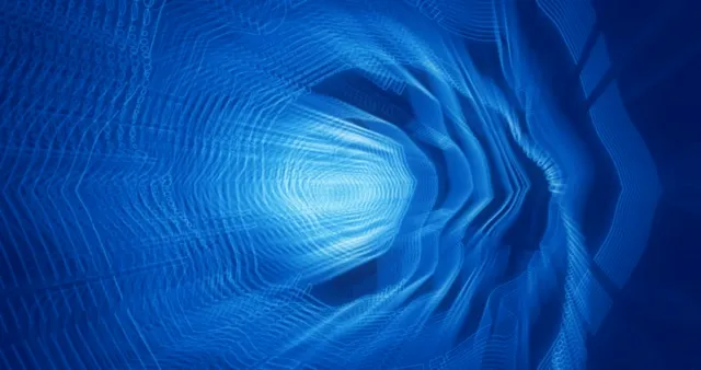 4K UHD 60fps Screensaver PC Neon Tunnel VJ Loop Blue Vortex