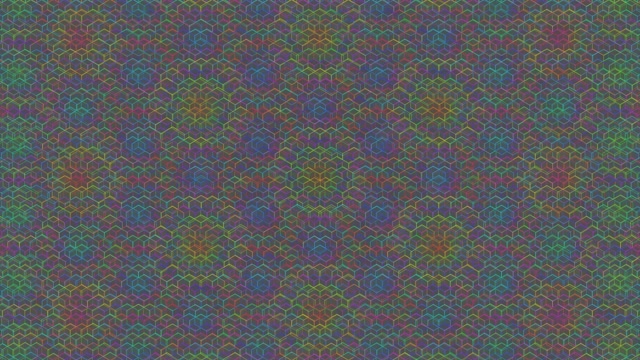 4K UHD 60FPS Screensaver | Rotating Magenta Cyan Hexagon VJ Loop