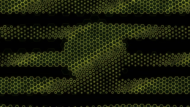 Golden Hexagon Flow 4K UHD 60FPS Screensaver | VJ Loop Motion