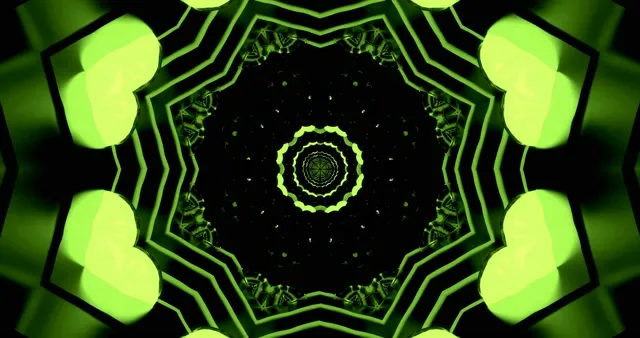 Neon tunnel 4k uhd 60fps screensaver green vj loop