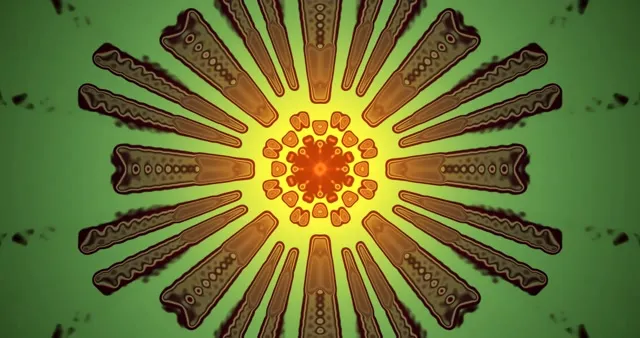 Neon tunnel 4k uhd 60fps screensaver vj loop gold mandala