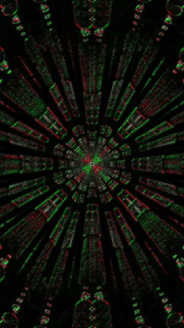10 hours neon tunnel 9:16 reels 60fps screensaver vj animation red geometric burst