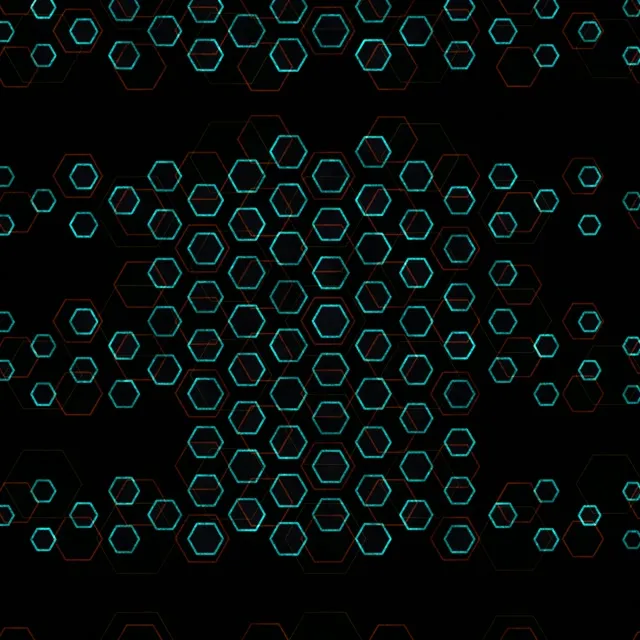 1:1 Square 60FPS Glowing Hexagon Pattern Screensaver | VJ Animation Background