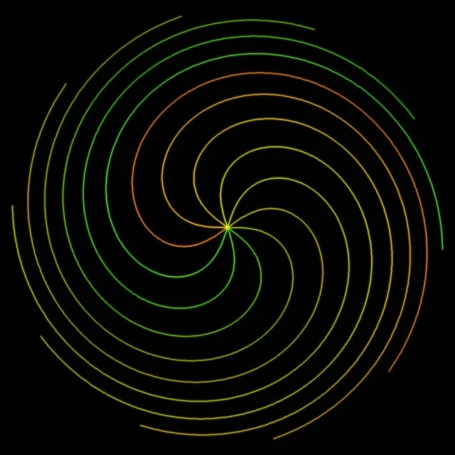1:1 Square | 60fps Glowing Spiral Screensaver | VJ Animation