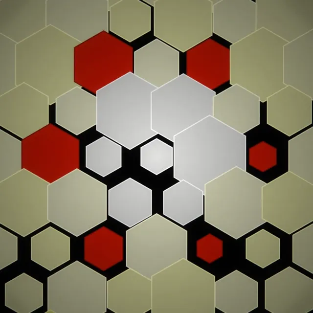 1:1 Square | 60fps Hexagon Screensaver VJ Animation
