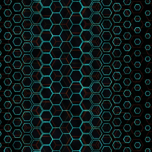 1:1 Square 60FPS Hexagon Tunnel VJ Loop Screensaver | Motion BG