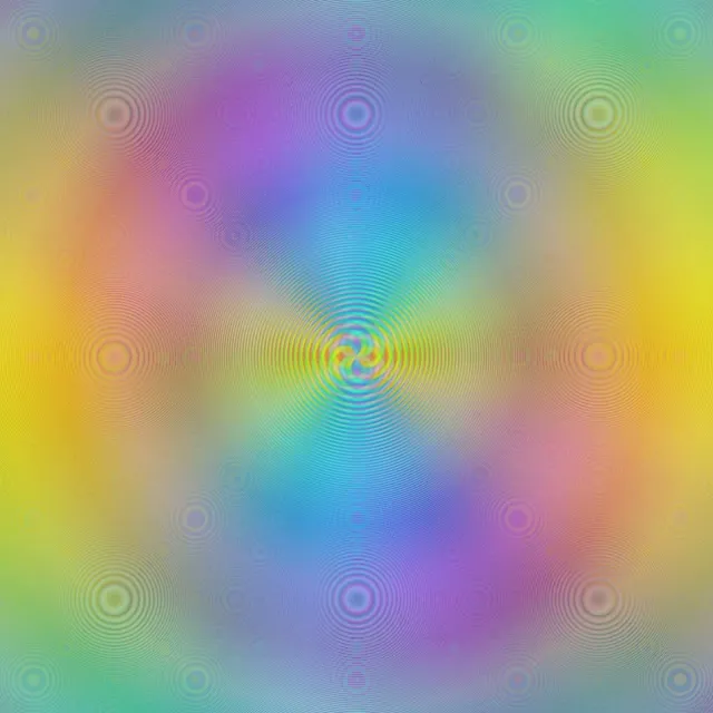 1:1 Square 60FPS Kaleidoscope Vortex Live Wallpaper - Colorful Concentric Rings