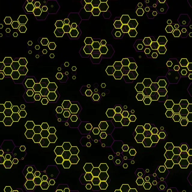 1:1 Square 60FPS Neon Hexagon Screensaver | Motion Background VJ