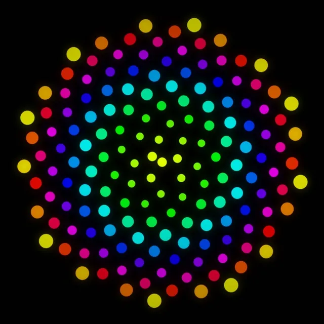 1:1 Square | 60fps Neon Hexagon Screensaver VJ Animation | RGB