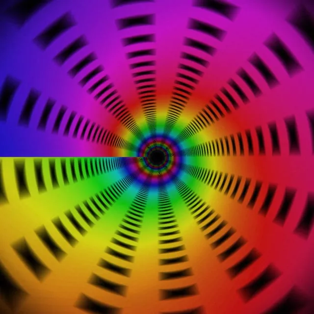 1:1 Square | 60fps Neon Kaleidoscope Screensaver Live Wallpaper Rainbow Spiral
