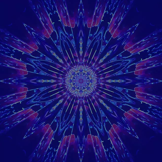 1:1 Kvadrat 60fps Neontunnel Pulserande Radiell Blomning Lila Röd Skärmsläckare Vj Animation