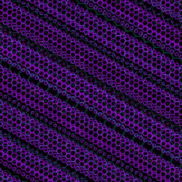 1:1 Square 60fps Screensaver Neon Tunnel Background Edits Purple Hexagons