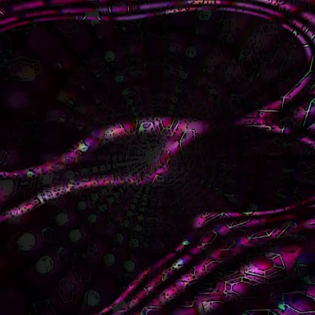 1:1 Square 60fps Screensaver Neon Tunnel Fractal Kaleidoscope Burst Loopable video