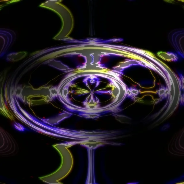 1:1 Square 60fps Screensaver Neon Tunnel Glowing Oval Kaleidoscope Vj Visual