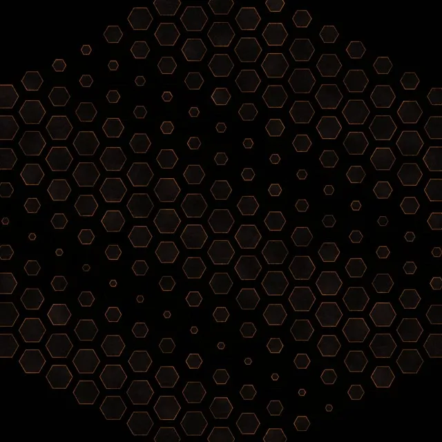 1:1 Square 60fps Screensaver Neon Tunnel Hexagon Particles VJ Loop Orange