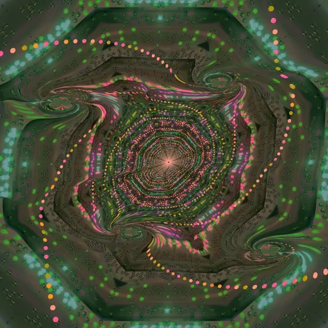 1:1 Square 60fps Screensaver Neon Tunnel Kaleidoscope Burst Motion Background