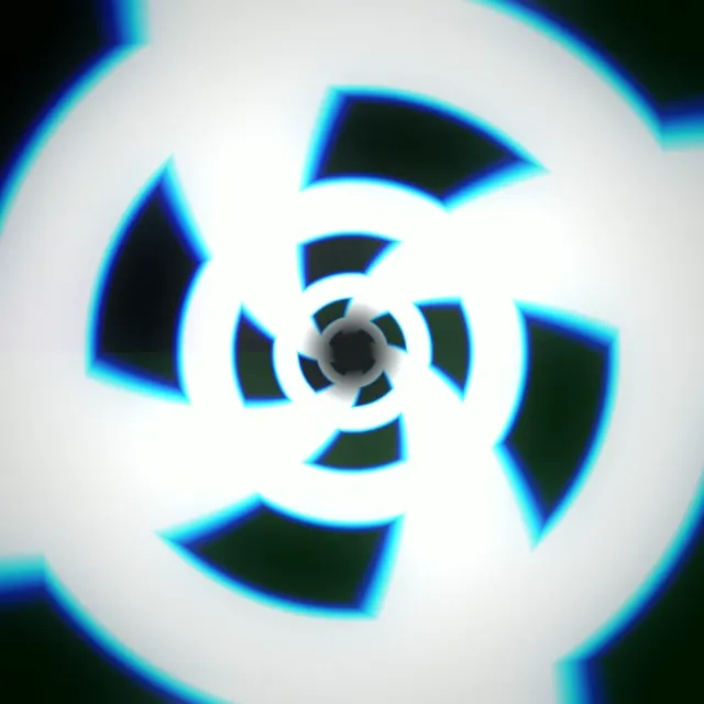 1:1 Square 60fps Screensaver Neon Tunnel Live Wallpaper Blue Radiation Glow