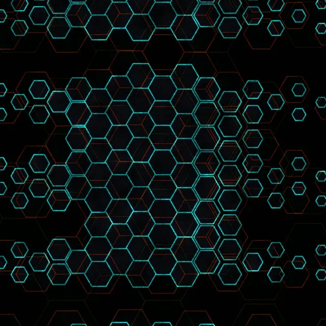 1:1 Square 60fps screensaver neon tunnel live wallpaper cyan geometric shapes