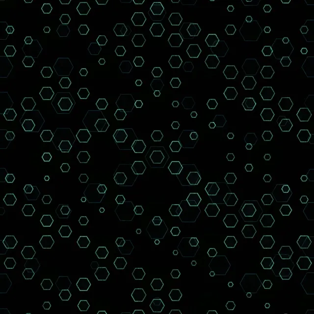 1:1 Square 60fps Screensaver Neon Tunnel Live Wallpaper Green Hexagons