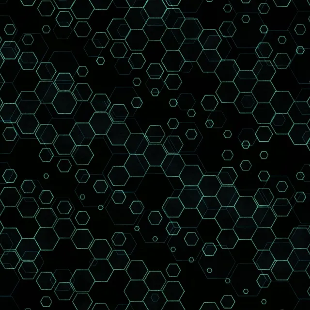 1:1 Square 60fps Screensaver Neon Tunnel Live Wallpaper Green Honeycomb Pattern