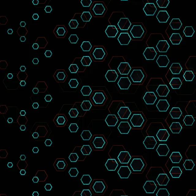 1:1 Square 60fps Screensaver Neon Tunnel Live Wallpaper Hexagon Lights