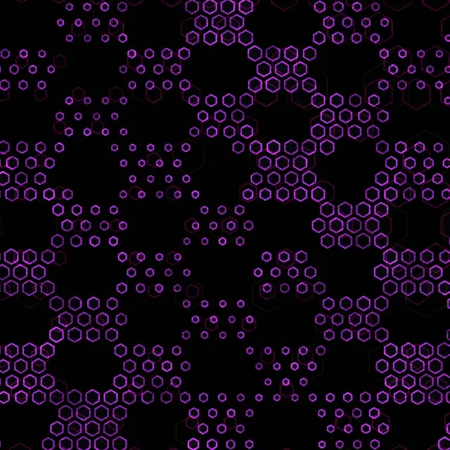 1:1 Square 60fps Screensaver Neon Tunnel Live Wallpaper Purple Hex Pattern