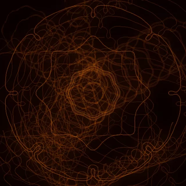 1:1 Square 60fps Screensaver Neon Tunnel Radiant Golden Mesh Vj visual