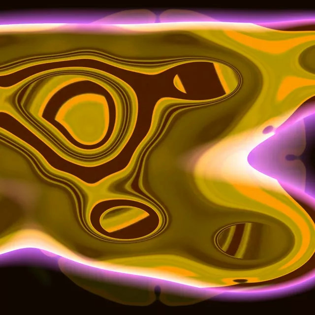 1:1 Square 60fps Screensaver Neon Tunnel Radiant Orange Butterfly Bloom Loopable Video