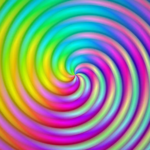 1:1 Square 60fps Screensaver Neon Tunnel Rainbow Vortex Background for Edits
