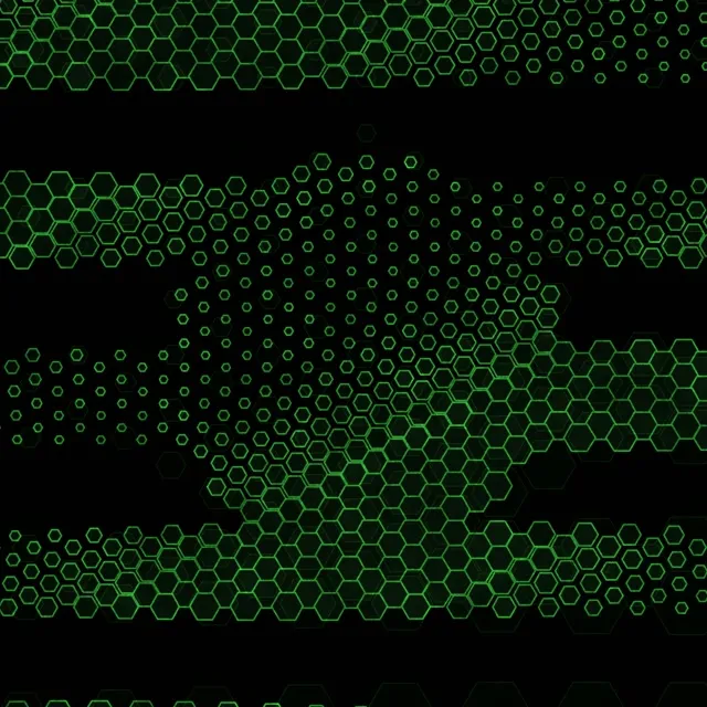 1:1 Square 60fps Screensaver Neon Tunnel VJ Animation Green Geometric