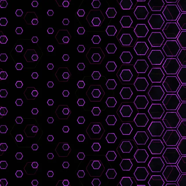 1:1 Square 60fps Screensaver Neon Tunnel VJ Animation Purple Hexagon Grid