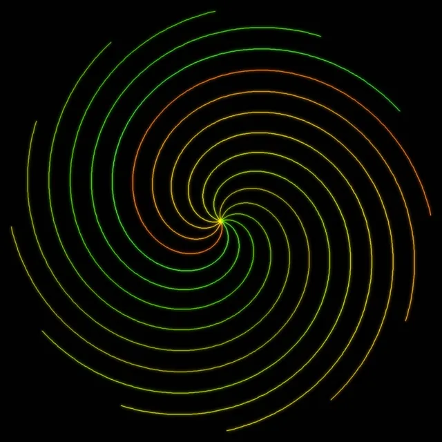 1:1 Square Neon Spiral 60fps Screensaver Background for Edits
