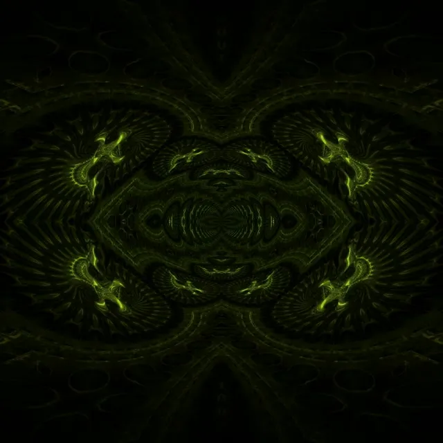 1:1 square neon tunnel 60fps screensaver green mandala vj loop symmetrical