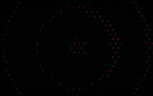 16:10 Display | 60fps Glowing Hearts Network 60fps Live Wallpaper Screensaver VJ