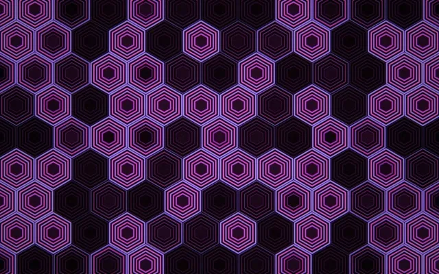 16:10 Display | 60fps Neon Hexagon Motion Screensaver VJ Background