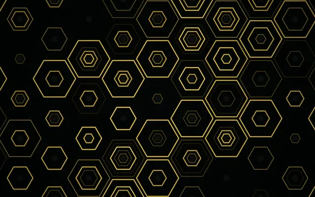 16:10 Gold Hexagon 60fps Screensaver Motion Background Live Wallpaper